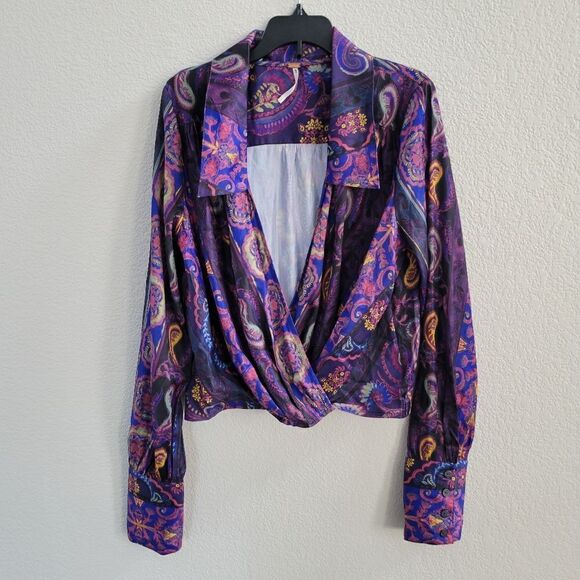 Free People Lana Printed Top M New - Picture 2 of 11